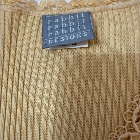 Rabbit Rabbit Rabbit Yellow Knit Top, Size 12 - Picture 2 of 7